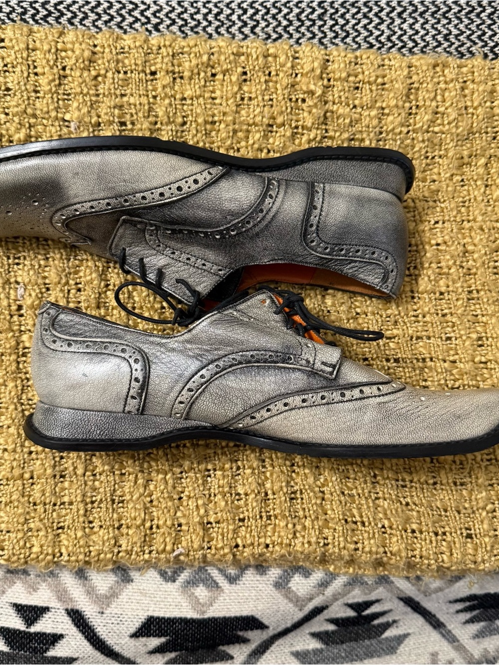 Audley Oxford Wingtip Vintage Gray Shoes - Picture 5 of 8